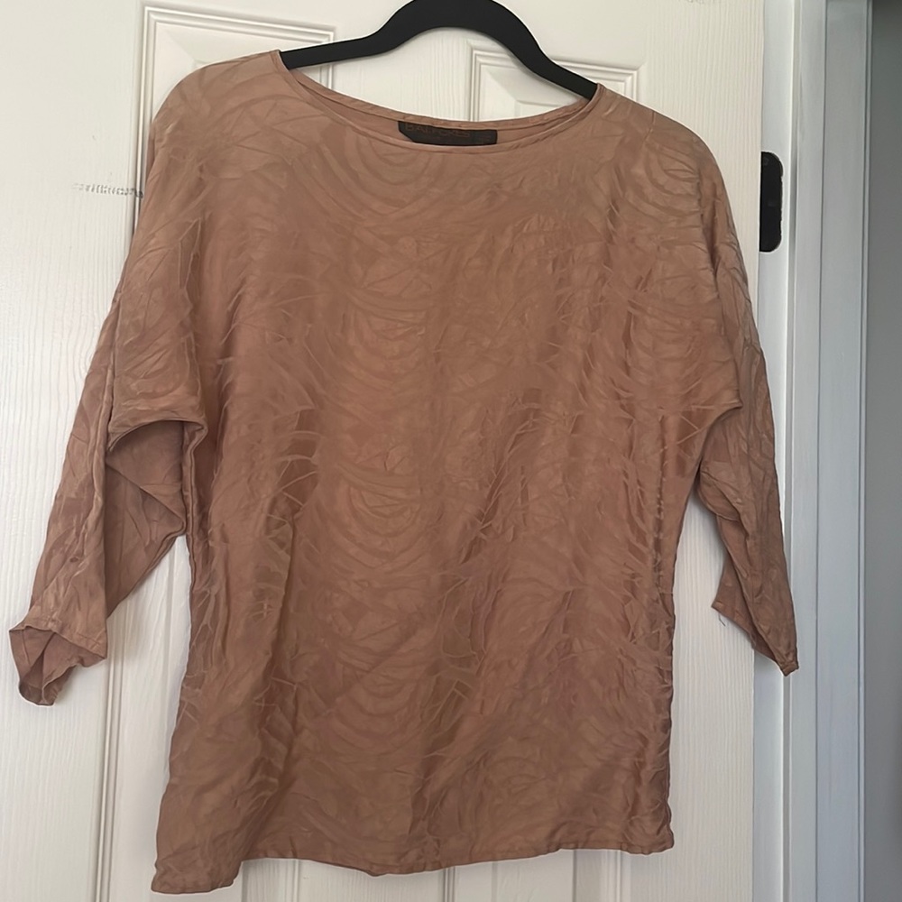 Balfores 100% Silk Salmon Blouse Vintage